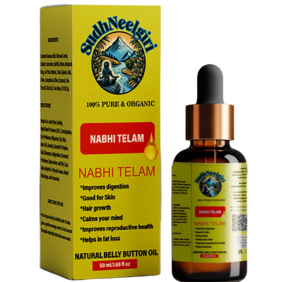 Nabhi Therapy Natural Bellybutton Wellness Oil | Ayurvedic Navel Oil for Holistic Mind-Body Harmony | Almond, Amla & Tulsi Infused