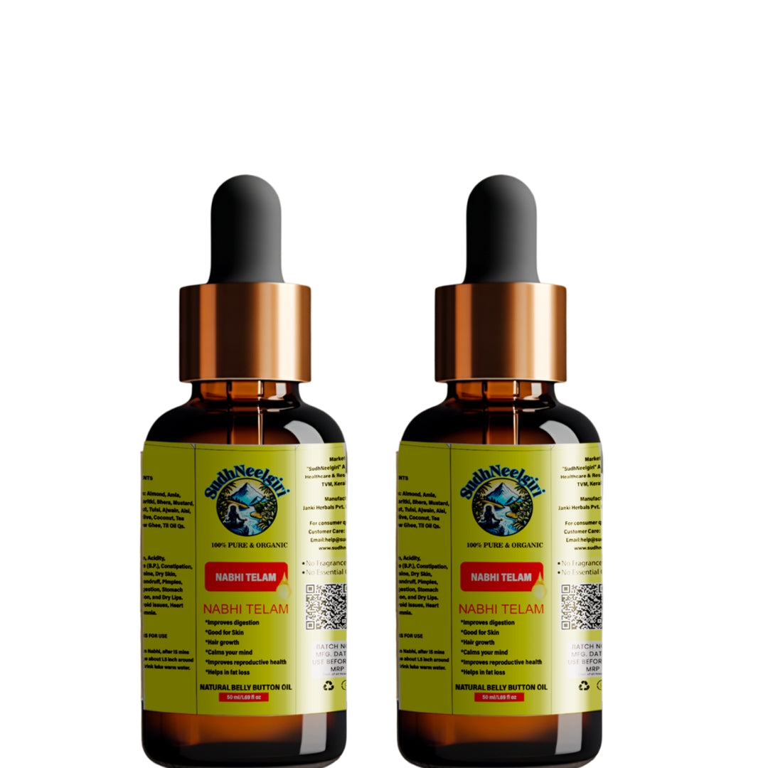 Nabhi Therapy Natural Bellybutton Wellness Oil | Ayurvedic Navel Oil for Holistic Mind-Body Harmony | Almond, Amla & Tulsi Infused