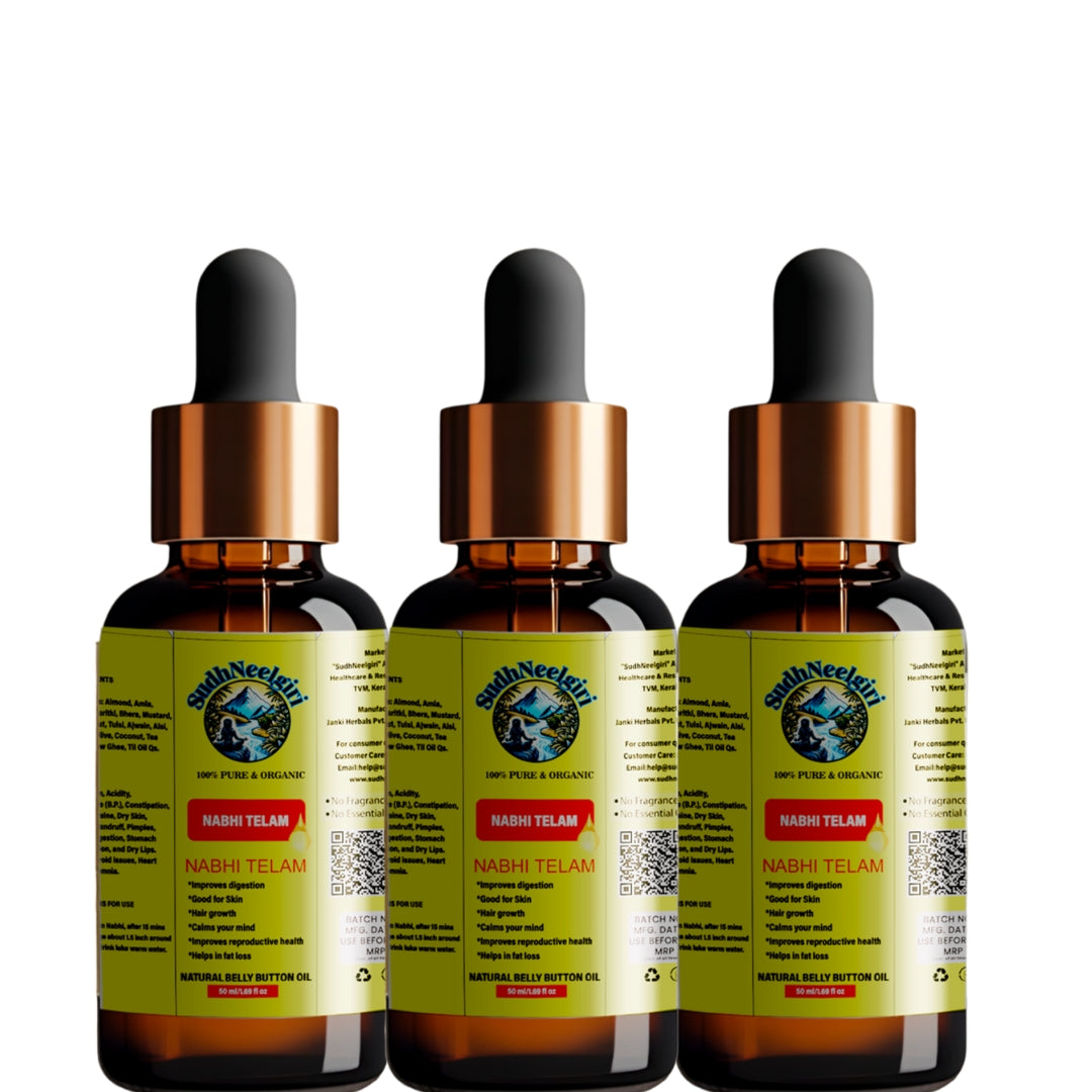 Nabhi Therapy Natural Bellybutton Wellness Oil | Ayurvedic Navel Oil for Holistic Mind-Body Harmony | Almond, Amla & Tulsi Infused
