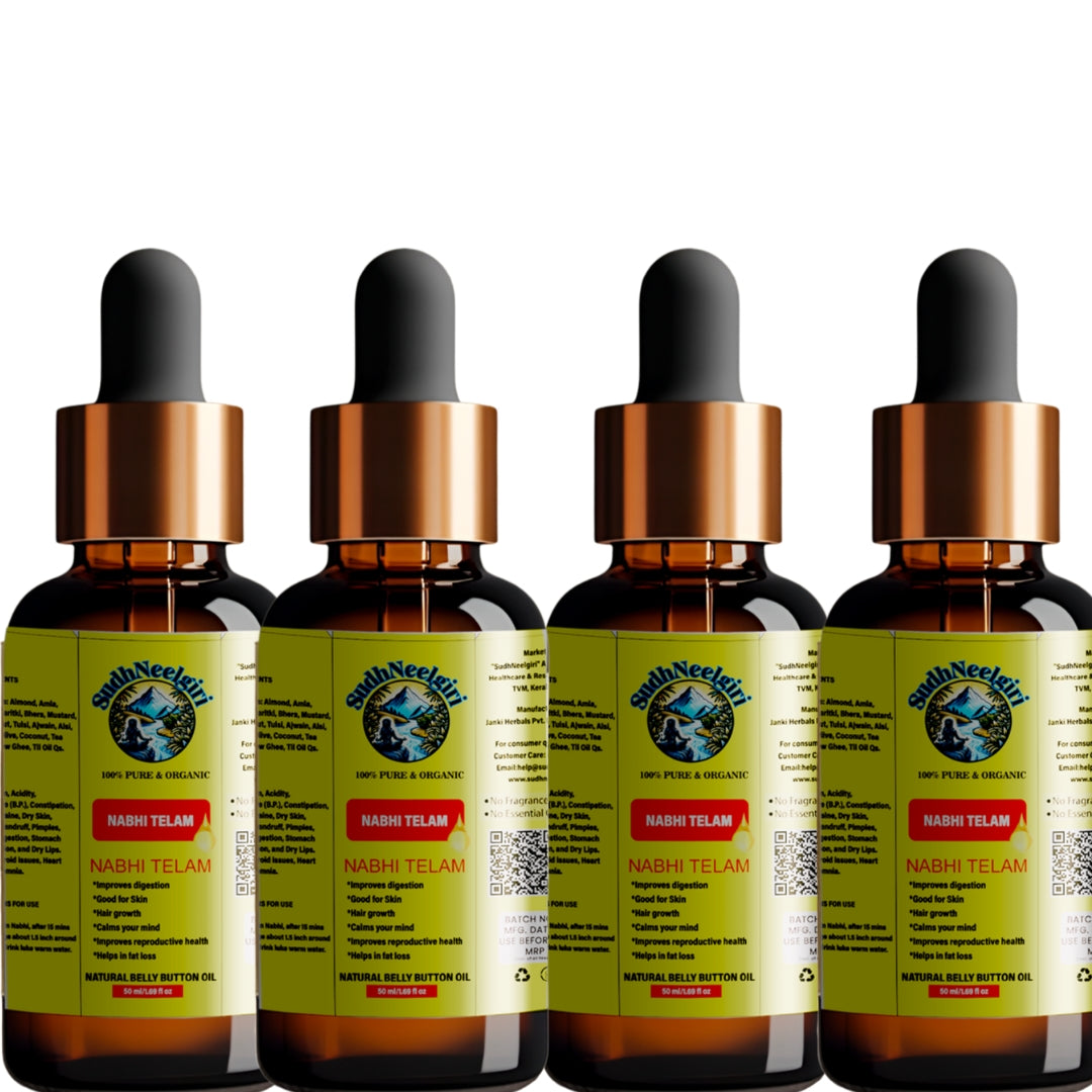 Nabhi Therapy Natural Bellybutton Wellness Oil | Ayurvedic Navel Oil for Holistic Mind-Body Harmony | Almond, Amla & Tulsi Infused