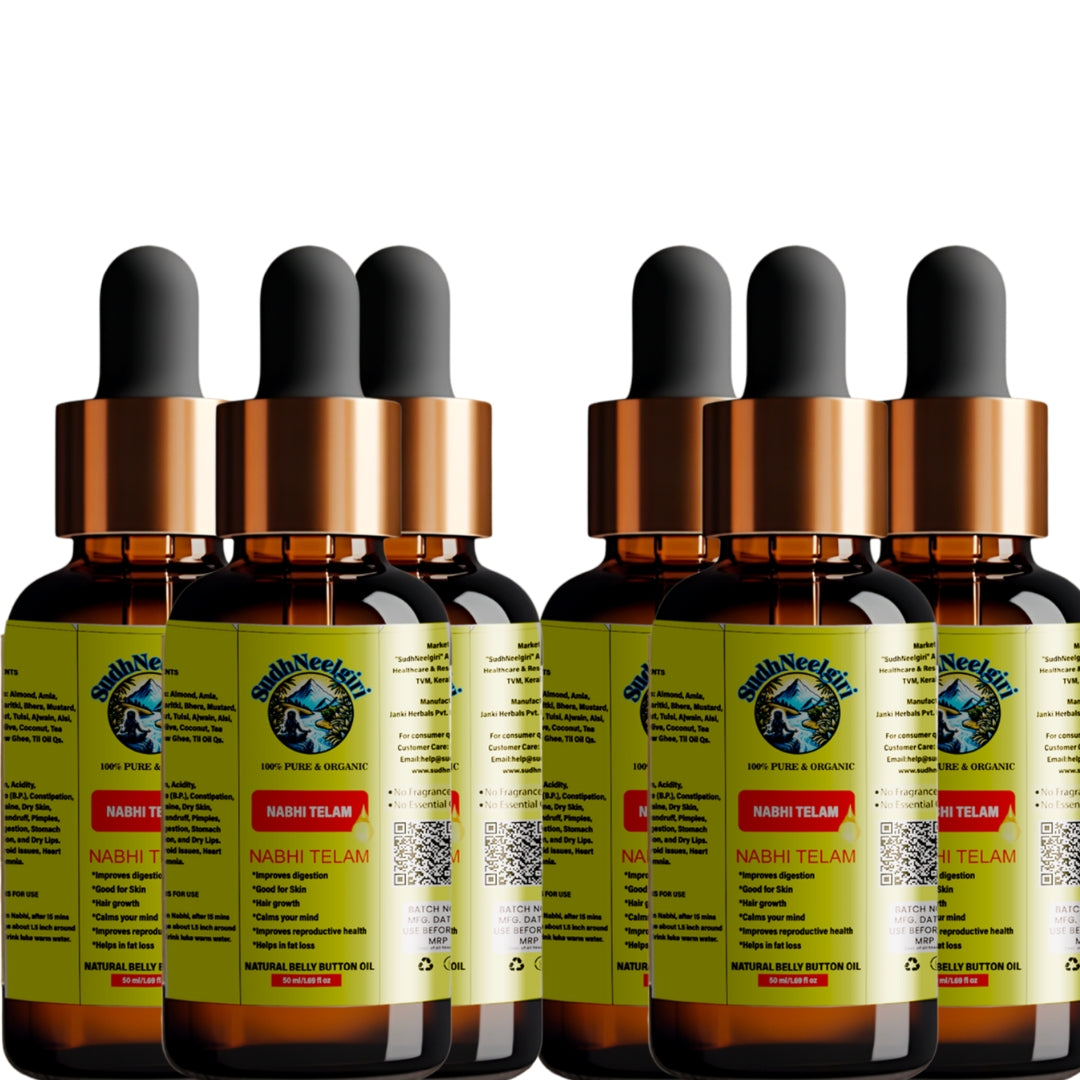 Nabhi Therapy Natural Bellybutton Wellness Oil | Ayurvedic Navel Oil for Holistic Mind-Body Harmony | Almond, Amla & Tulsi Infused