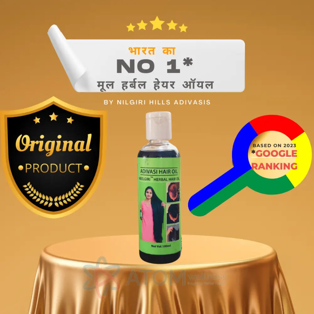 Original Adivasi Neelgiri™ Herbals Anti Hair Fall Kit Hair Oil Combo