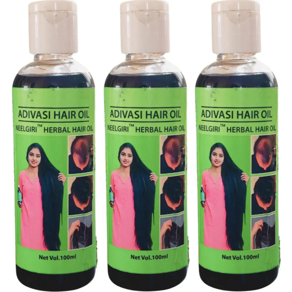 Original Adivasi Neelgiri™ Herbal Hair Oil With 30 Day Guarantee Pack Of 3